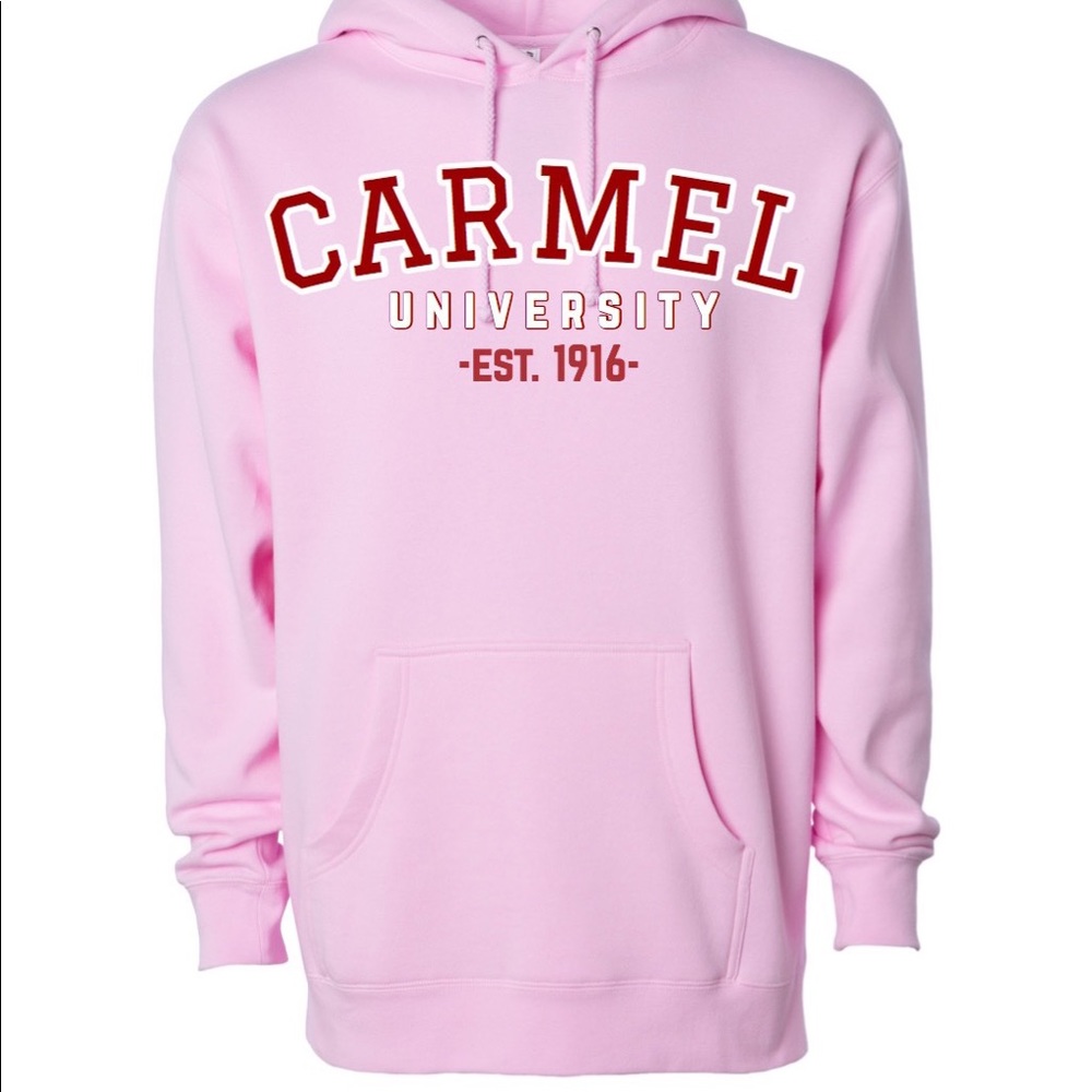 Carmel University est 1916 name logo hoodie